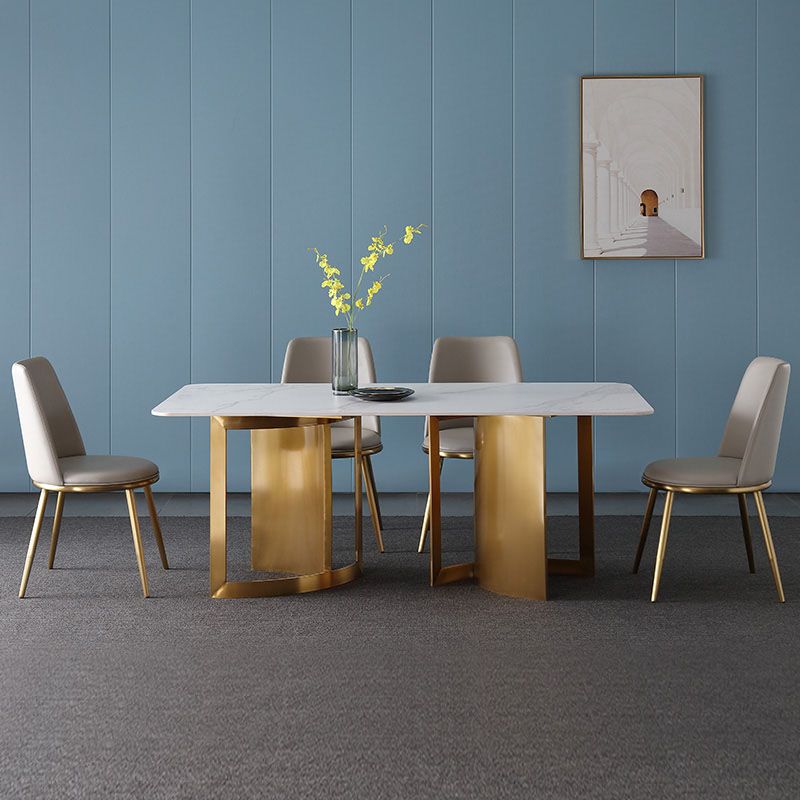 1/5/6/7 Pcs Dining Chairs Set Rectangular Dining Room Table Set with Double Pedestal Base Clearhalo 'Dining Room Sets' 'Dining Tables & Seating' 'dining_room_set' 'furn' 'furn_dining_room_set' 'Furniture' 'furniture_dining_room_set' 'Kitchen & Dining Furniture' 'kitchen&dining_furn' 'kitchen' 1200x1200_cec2087c-7169-4b17-bb77-941ffa9fbbac