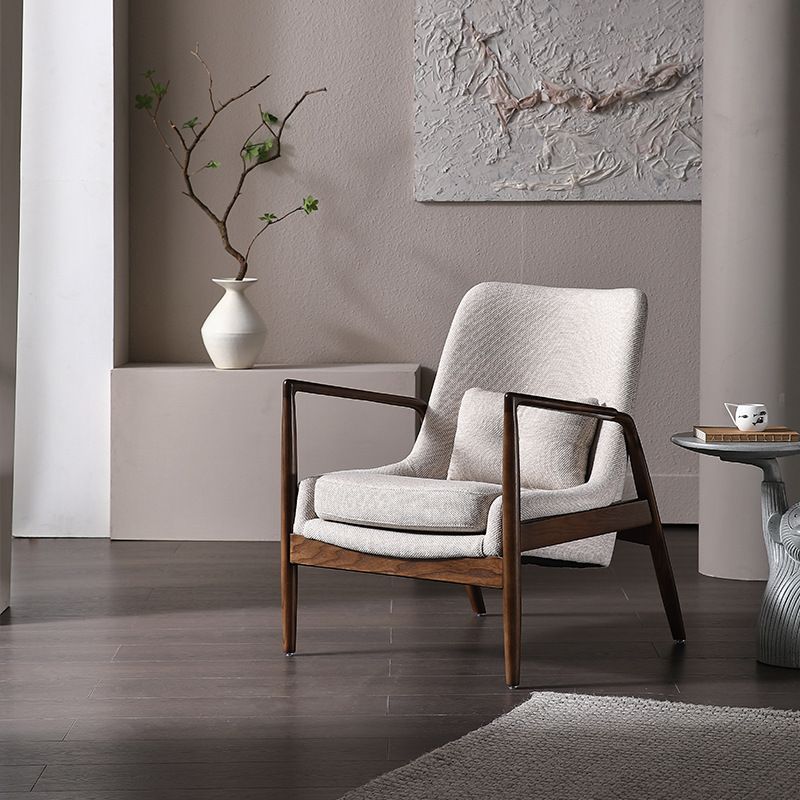 Nordic Arms Included with Pillow Round Arms Lounge Accent Chair