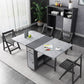 Rectangle Mid-Century Modern Dining Table Grey Base Table for Dining Room Clearhalo ' dining_table' 'Dining Tables & Seating' 'Dining Tables' 'furn' 'furn_dining_table' 'Furniture' 'furniture_dining_table' 'Kitchen & Dining Furniture' 'kitchen&dining_furn' 'kitchen' 'kitchen_dining_table' 1200x1200_cec3c9f6-e689-4310-9910-6819918afee1