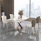 Muebles de pedestal de lujo tradicionales mesa de comedor de piedra para comedor