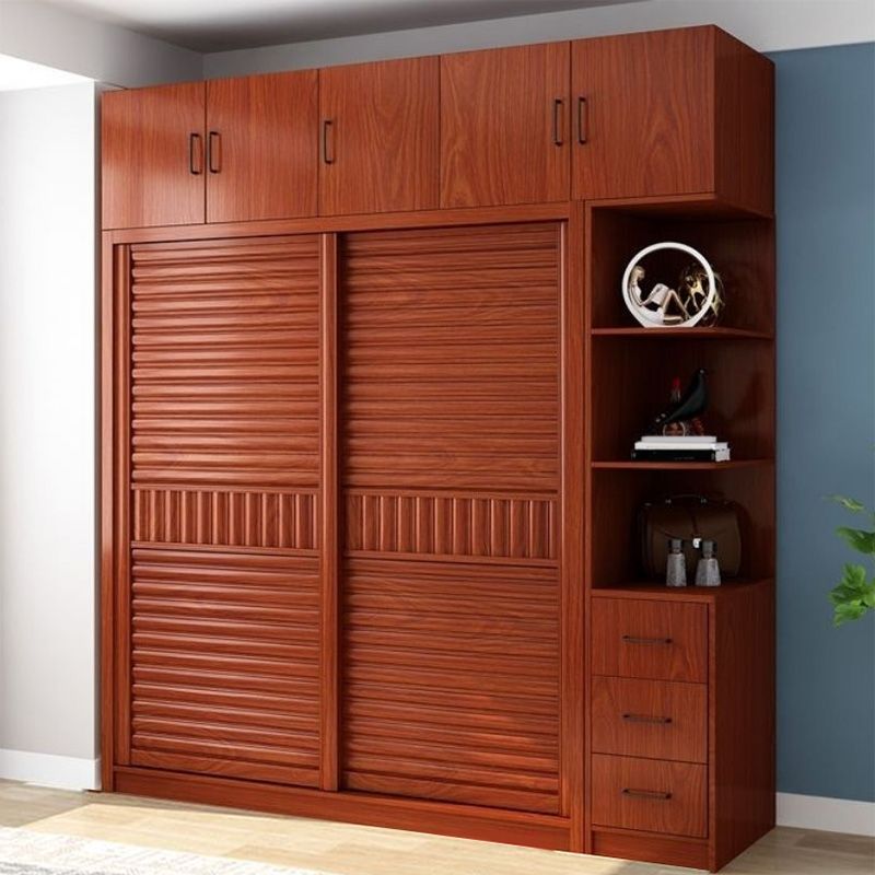 Wooden Sliding Doors Armoire Traditional Home Storage Cabinet Clearhalo 'Armoires & Wardrobes' 'armoires_wardrobes' 'Bedroom Furniture' 'furn' 'furn_armoires_wardrobes' 'Furniture' 1200x1200_cec45ea0-1ab8-4a36-aea8-e7d26e72f4c0