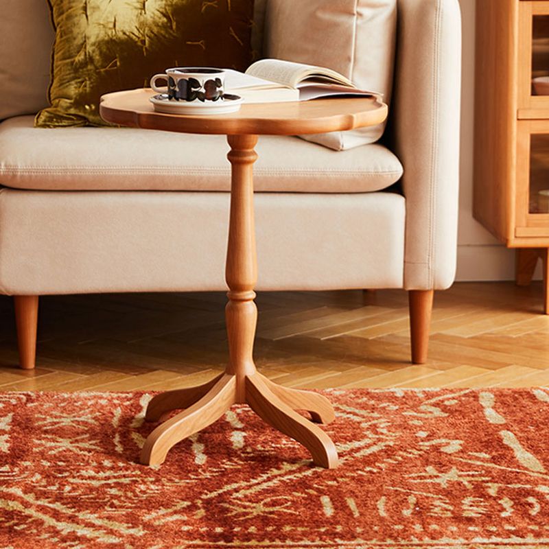 Modern Accent Side Table Naturally Shaped Natural Solid Wood 4 Legs Living Room Clearhalo 'Coffee & Accent Tables' 'End & Side Tables' 'end_side_tables' 'furn' 'furn_end_side_tables' 'Furniture' 'Living Room Furniture' 1200x1200_cec4e70f-a64e-423d-bd96-743df7f6db86