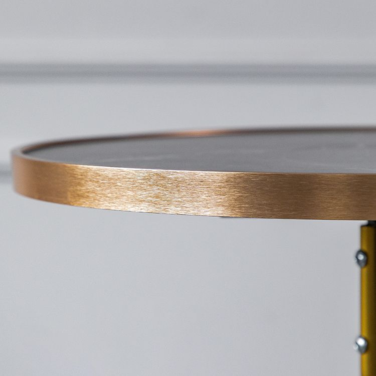 Modern Round Bar Table Artificial Wood Table Metal Base for Balcony Clearhalo 'Bar Furniture' 'Bar Tables' 'bar_tables' 'furn' 'furn_bar_tables' 'Furniture' 'Kitchen & Dining Furniture' 1200x1200_cec5a455-e52f-4c21-9d67-9823d06eff95