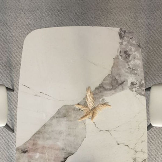 Modern Sintered Stone Top Dining Set Rectangle 1/2/3/4/5/7 Pieces Dining Room Table Set Clearhalo 'Dining Room Sets' 'Dining Tables & Seating' 'dining_room_set' 'furn' 'furn_dining_room_set' 'Furniture' 'furniture_dining_room_set' 'Kitchen & Dining Furniture' 1200x1200_cec7198d-44b2-4cc7-b463-a2b499aa365e