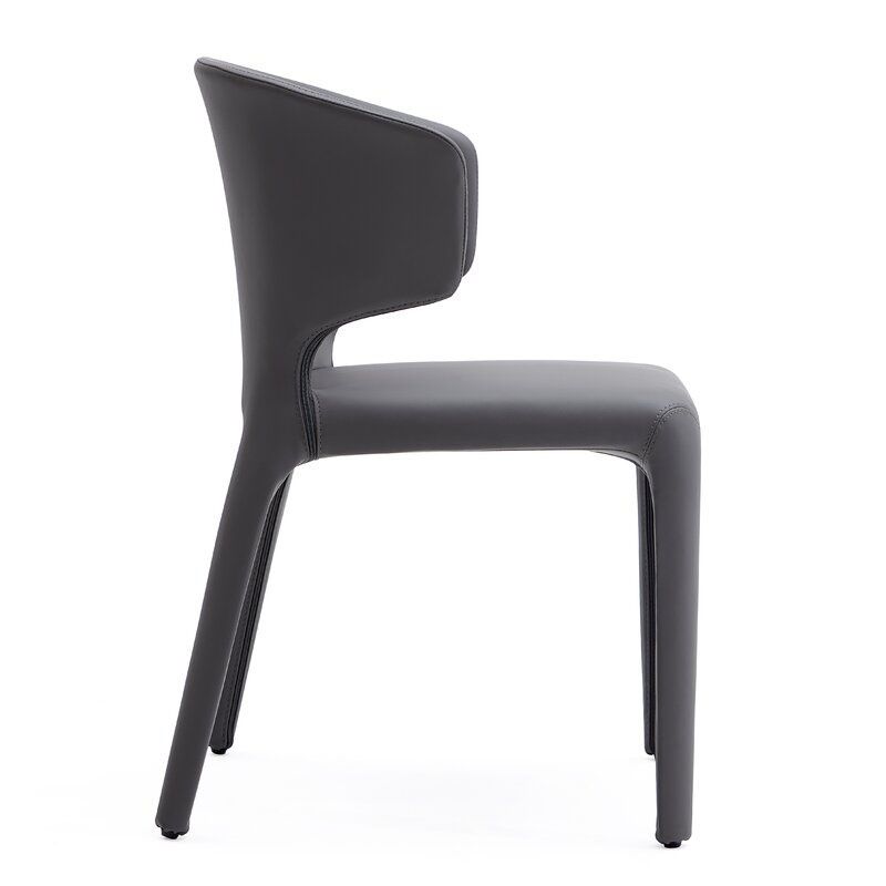 Glam Armless Dining Chairs Wingback Side Chair with Stainless Steel Legs Clearhalo 'Dining Chairs' 'Dining Tables & Seating' 'dining_chair' 'furn' 'furn_dining_chair' 'Furniture' 'furniture_dining_chair' 'Kitchen & Dining Furniture' 1200x1200_cec8fbdf-7fa1-48de-aa48-8bd0e6006a63