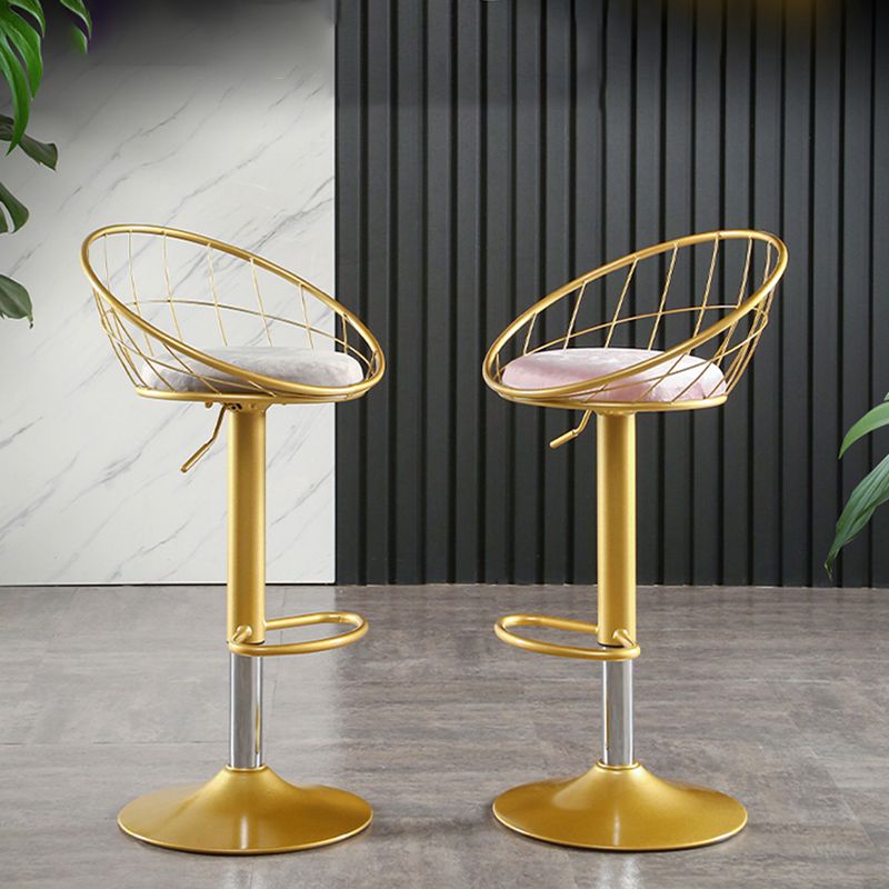 Glam Adjustable Counter Bar Stool Backrest Bar Stool with Footrest and Swivel Clearhalo 'Bar Furniture' 'Bar Stools' 'bar_stools' 'furn' 'furn_bar_stools' 'furniture_bar_stools' 'Kitchen & Dining Furniture' 'kitchen&dining_furn' 'kitchen' 'kitchen_furn' Furniture' 1200x1200_cecaa1f2-a70a-466e-bf4c-0cf7ab1267d8