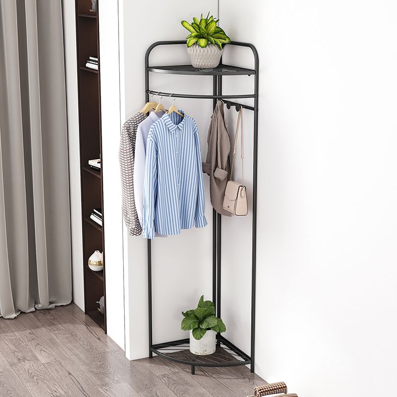 Eigentijdse stijl jas hanger multilayer planken metaalachtige toegangsrek rek