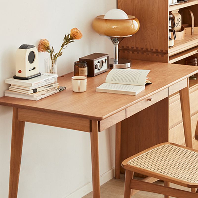 Modern Cable Management Office Desk Bedroom Solid Wood Writing Desk Clearhalo 'furn' 'furn_office_desk' 'Furniture' 'Office Desks' 'Office Furniture' 'office_desk' 1200x1200_cecb248b-15f8-4536-a1f8-428378b0b82a