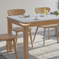 Juego de mesa de comedor con tapa de piedra y sillas de madera, juego de comedor de 1/2/5 piezas para el hogar