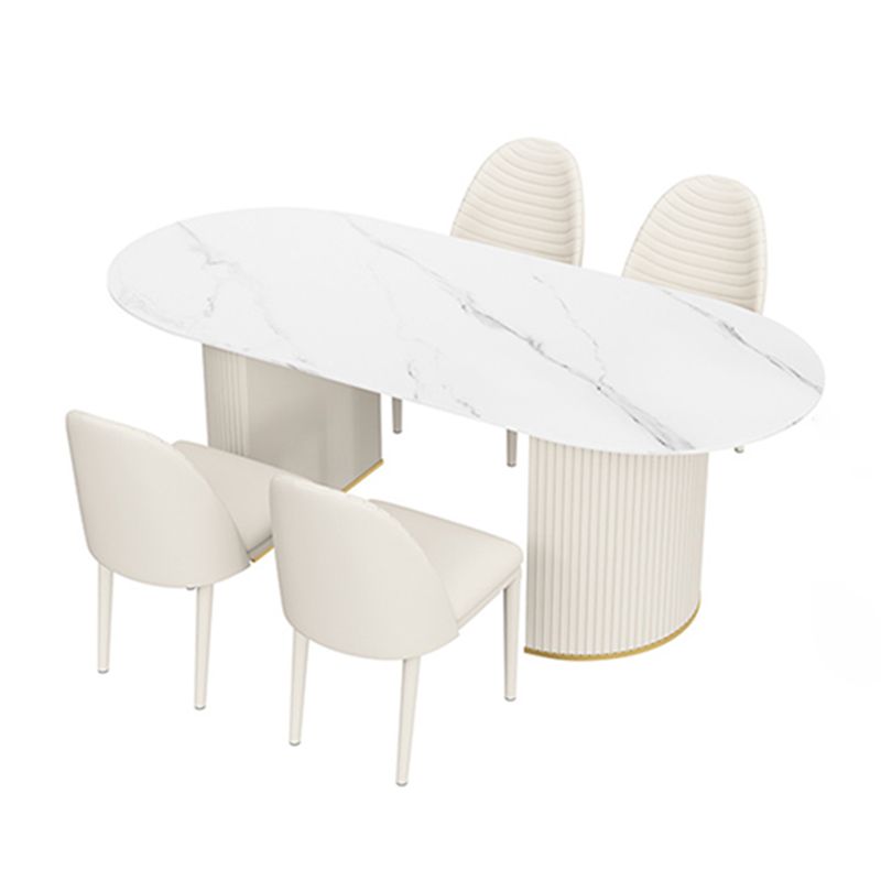 Metal Modern Oval Dining Table Sintered Stone Table for Dining Room and Kitchen Clearhalo ' dining_table' 'Dining Tables & Seating' 'Dining Tables' 'furn' 'furn_dining_table' 'Furniture' 'furniture_dining_table' 'Kitchen & Dining Furniture' 'kitchen&dining_furn' 'kitchen' 'kitchen_dining_table' 1200x1200_cecc39d1-52d3-44a4-b6e6-253015c12fce
