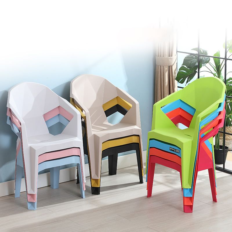 Contemporary Style Dining Chair Plastic Dining Arm Side Chairs for Kitchen (Set of 4) Clearhalo ' kitchen&dining_furn' 'Dining Chairs' 'Dining Tables & Seating' 'dining_chair' 'furn' 'furn_dining_chair' 'Furniture' 'furniture_dining_chair' 'Kitchen & Dining Furniture' 'kitchen' 1200x1200_cecde5bf-6505-4d11-a69f-84cf17268087