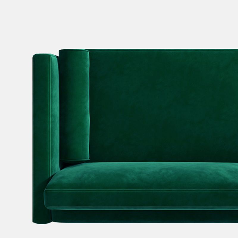 Velvet 2/3-Seat Mid-Century Modern 31.5" Wide Square Arm Sofa Clearhalo 'furn' 'furn_sofas' 'Furniture' 'furniture_sofas' 'kitchen' 'kitchen_sofas' 'Living Room Furniture' 'Sofa' 'sofas' 1200x1200_cece9f89-8c3e-407f-9594-e44f6d1c5589