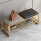 Rectangle Modern Entryway Bench Cushioned Metal Seating Bench Clearhalo 'Benches' 'Chairs & Seating' 'furn' 'furn_benches' 'Furniture' 'Living Room Furniture' 1200x1200_ceceb92a-52f1-4034-b790-c04f4004b1ef