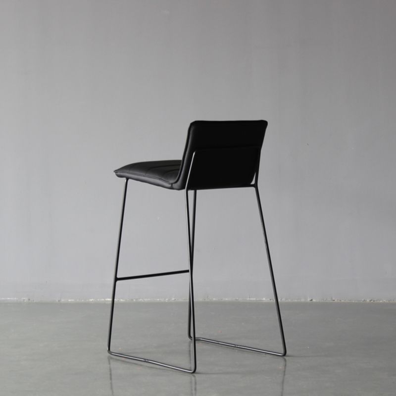 Modern Low Back Restaurant Stool Matte Finish Leather Barstool Clearhalo 'Bar Furniture' 'Bar Stools' 'bar_stools' 'furn' 'furn_bar_stools' 'Furniture' 'furniture_bar_stools' 'Kitchen & Dining Furniture' 1200x1200_ced1cd6f-c594-4479-81f5-391445b62de7