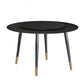 Round Metal 4 Legs Dining Table Black Frame Traditional Luxury Dining Table Clearhalo 'Dining Tables & Seating' 'Dining Tables' 'dining_table' 'furn' 'furn_dining_table' 'Furniture' 'furniture_dining_table' 'Kitchen & Dining Furniture' 'kitchen' 'kitchen_dining_table' 1200x1200_ced21daf-32ef-49d9-a5c1-71e77d3fc253
