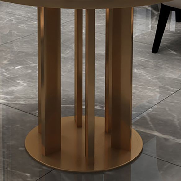 Modern Sintered Stone Dining RoomSet with Round Table and Metal Base Dining Table Furniture Clearhalo 'Dining Room Sets' 'Dining Tables & Seating' 'dining_room_set' 'furn' 'furn_dining_room_set' 'Furniture' 'furniture_dining_room_set' 'Kitchen & Dining Furniture' 'kitchen&dining_furn' 'kitchen' 1200x1200_ced2a4b9-9196-4f22-a378-079962f00dcb