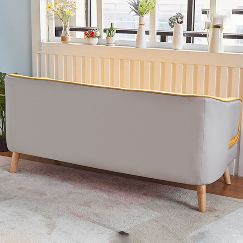 29.53 "Hアパート用の現代フェイクレザースロープアームソファソファ