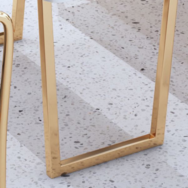 Glam Kitchen Table with Faux Marble Top Gold Metal Legs for Home Clearhalo 'Dining Tables & Seating' 'Dining Tables' 'dining_table' 'furn' 'furn_dining_table' 'Furniture' 'Kitchen & Dining Furniture' 1200x1200_ced43a39-ff62-45e9-a8a4-0fa7ac37c89d