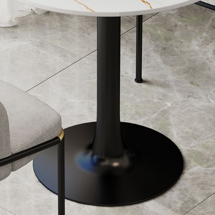 White Stone Round Dining Table Set 1/3/4/5 Pcs Modern Dinette Set Clearhalo 'Dining Room Sets' 'Dining Tables & Seating' 'dining_room_set' 'furn' 'furn_dining_room_set' 'Furniture' 'Kitchen & Dining Furniture' 1200x1200_ced4d1c2-b93f-413a-a32d-147f11972dc7