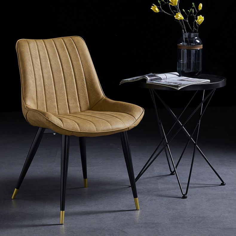 Contemporary Dining Chairs Armless Kitchen Side Chairs with Metal Legs Clearhalo ' kitchen&dining_furn' 'Dining Chairs' 'Dining Tables & Seating' 'dining_chair' 'furn' 'furn_dining_chair' 'Furniture' 'furniture_dining_chair' 'Kitchen & Dining Furniture' 'kitchen' 1200x1200_ced651fd-a701-4be9-917d-245db026243a