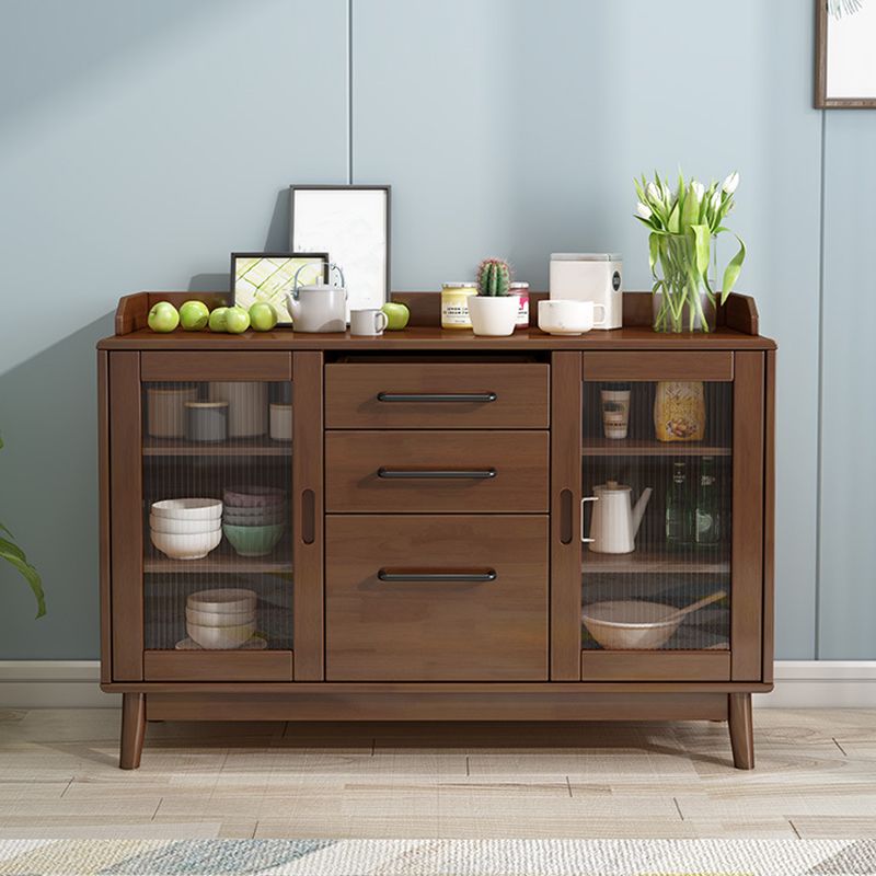 Modern Style Buffet Sideboard Solid Wood Sideboard with Cabinets Clearhalo 'buffet_sideboard' 'Buffets & Sideboards' 'furn' 'furn_buffet_sideboard' 'Furniture' 'Kitchen & Dining Furniture' 1200x1200_ced67c67-0d79-4c96-abd8-faa462981a1d
