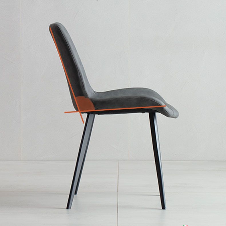 Contemporary Style Dining Chairs Armless Single Chair with Metal Legs Clearhalo ' kitchen&dining_furn' 'Dining Chairs' 'Dining Tables & Seating' 'dining_chair' 'furn' 'furn_dining_chair' 'Furniture' 'furniture_dining_chair' 'Kitchen & Dining Furniture' 'kitchen' 1200x1200_ced88422-038a-4624-8eb1-c22add5a1e61