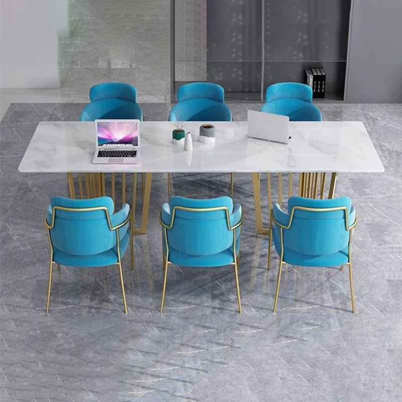 Bureau de bureau de forme rectangulaire Blanche d'écriture blanche pour le bureau