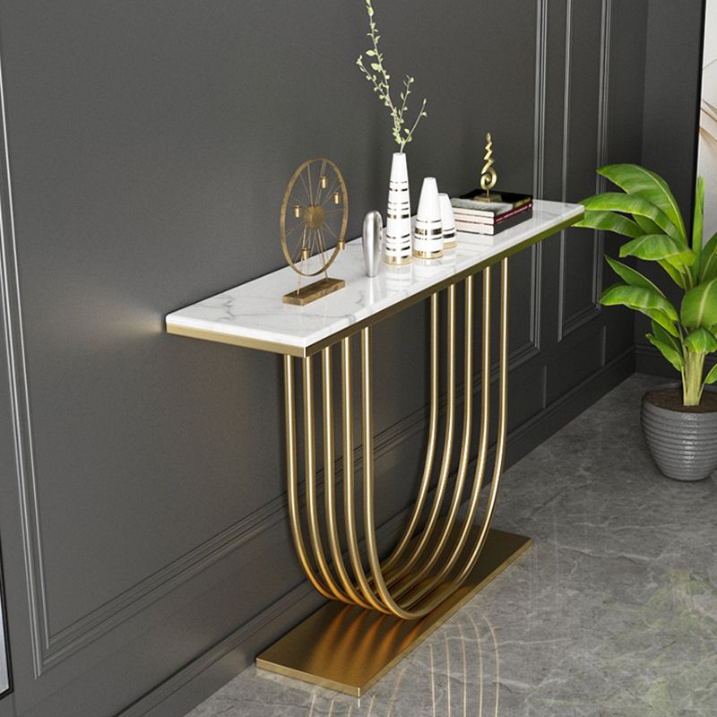 Tavolo della console in marmo glam tavolo accento console rettangolare per hall