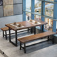 Industrial 1/2/3/5 Pieces Dining Set Rectangle Wood Dining Table for Dining Room