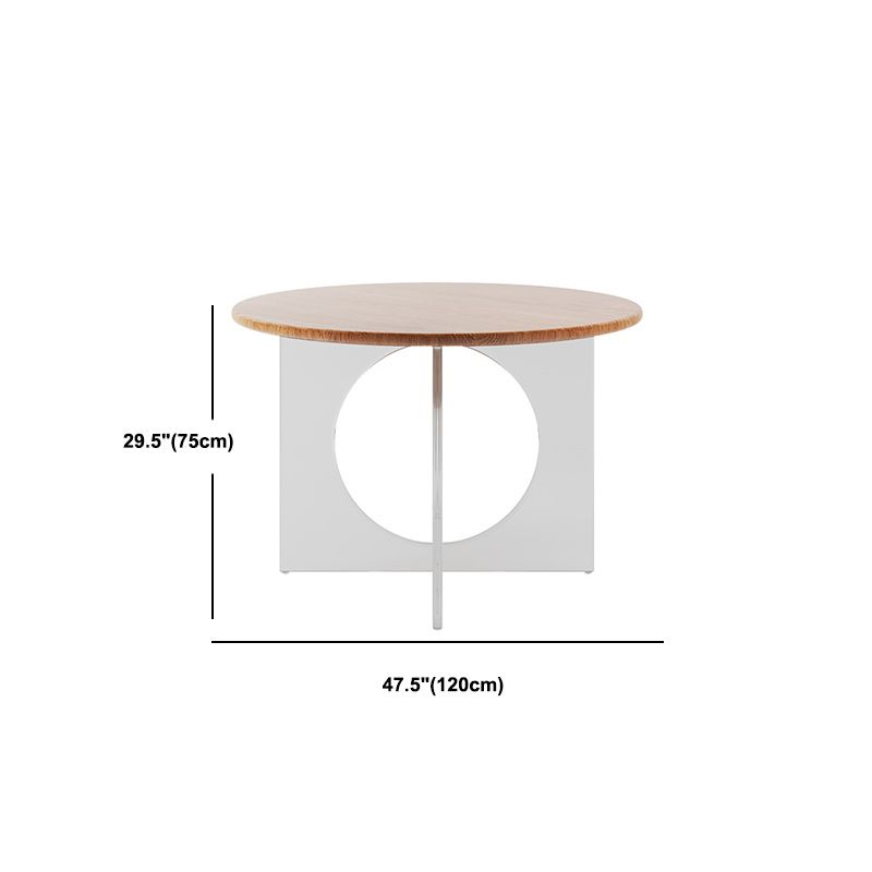 Solid Wood Top Dining Set 1/2/3/4/5 Pcs Kitchen Table and Chairs with Acrylic Frame Clearhalo 'Dining Room Sets' 'Dining Tables & Seating' 'dining_room_set' 'furn' 'furn_dining_room_set' 'Furniture' 'Kitchen & Dining Furniture' 1200x1200_ced9f442-9569-4933-9796-77a28f8b7ba3