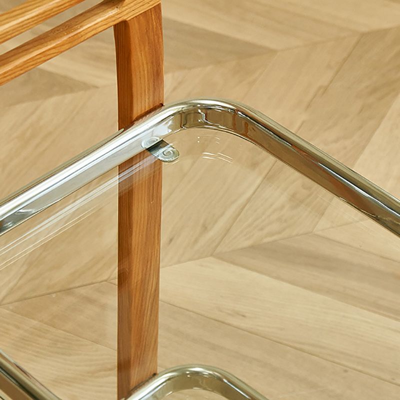 Mesa de deslizamiento de la parte superior de vidrio contemporánea Geométrica 4 patas laterales