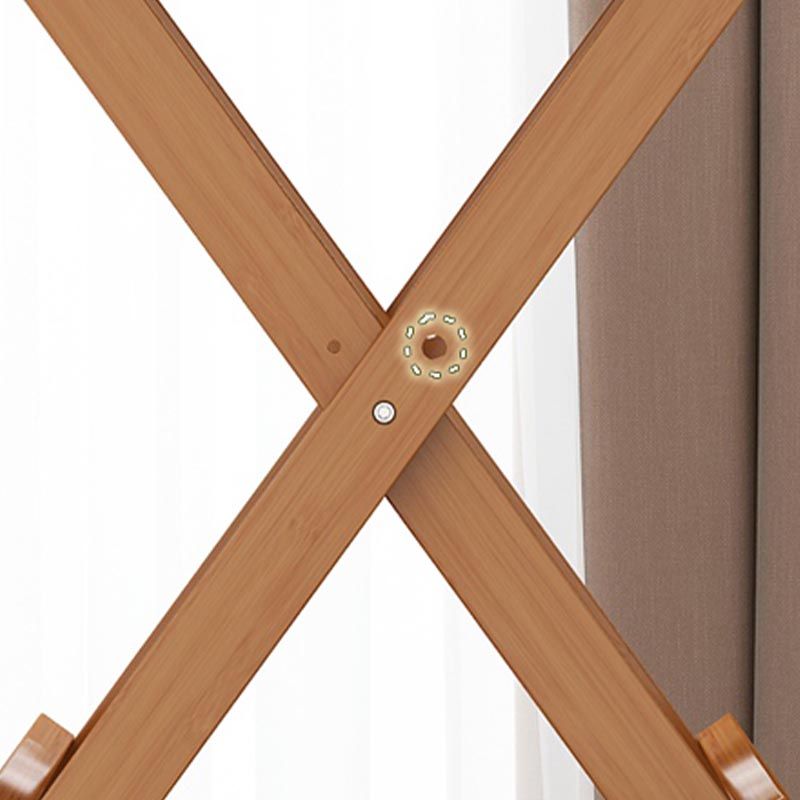 Contemporary Natural Folding Table Bamboo Home Dining Table with Pedestal Base