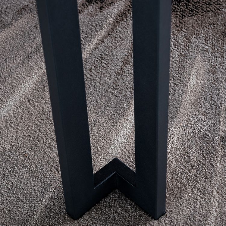 Modern Dining Table Set 1/4/5/9 Pcs Black Sintered Stone Dining Table with Armless Chairs Clearhalo 'Dining Room Sets' 'Dining Tables & Seating' 'dining_room_set' 'furn' 'furn_dining_room_set' 'Furniture' 'Kitchen & Dining Furniture' 1200x1200_cedbd3b0-a537-4f2b-b96a-f80e0f59a57b