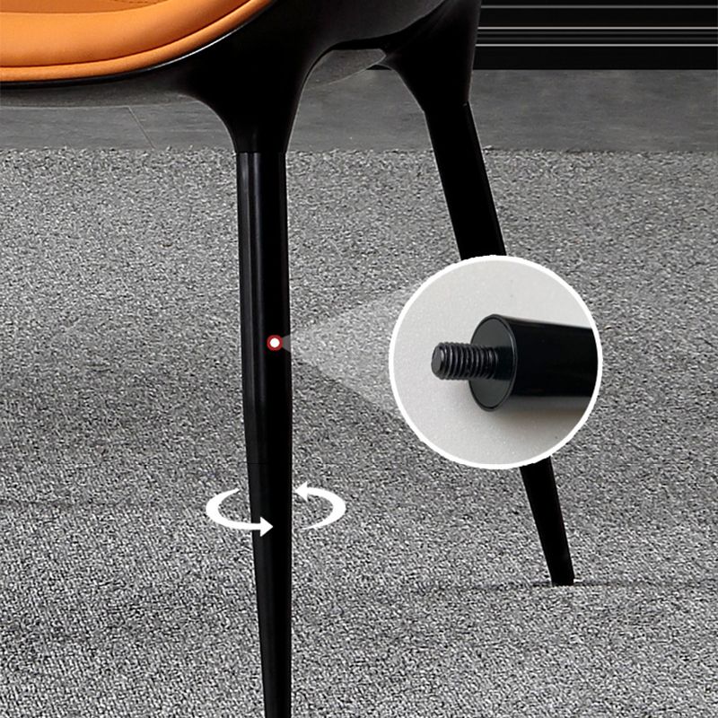 Indoor Modern Style Side Chair Solid Back Metal Upholstered Dining Room Chair (Set of 2) Clearhalo ' kitchen&dining_furn' 'Dining Chairs' 'Dining Tables & Seating' 'dining_chair' 'furn' 'furn_dining_chair' 'Furniture' 'furniture_dining_chair' 'Kitchen & Dining Furniture' 'kitchen' 1200x1200_cedd86ca-3db6-4bab-a119-98d736574d14