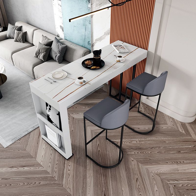 Glam 1/3/4 Stück Stange Tisch Set Rechteckstange mit Metallhöfen