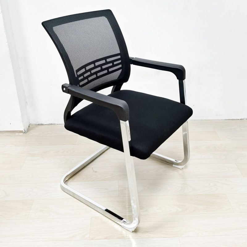 Mid Back Home Office Chair Chrome Frame Black Breathable Air Grid Chair Clearhalo 'furn' 'furn_office_chair' 'Furniture' 'Office Chairs' 'Office Furniture' 'office_chair' 1200x1200_cede13fc-bab8-4ef5-84b3-0cc1d2fe6bf7