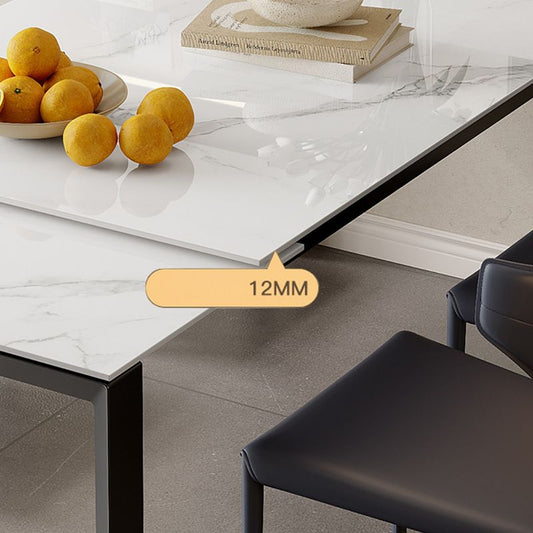 モダンスタイル1/3/4/5ピースダイニングテーブル長方形の石の伸び可能な家具