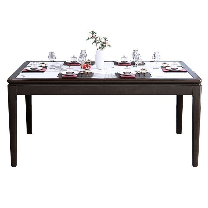 Rectangle Wood Color Dining Table Sintered Stone Table Mid-Century with 4 Legs Clearhalo ' dining_table' 'Dining Tables & Seating' 'Dining Tables' 'furn' 'furn_dining_table' 'Furniture' 'furniture_dining_table' 'Kitchen & Dining Furniture' 'kitchen&dining_furn' 'kitchen' 'kitchen_dining_table' 1200x1200_cee32715-d807-4f01-af7c-0ad8309f6b32