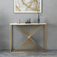 Glam Marble Console Table 12" W White Rectangle Sofa Table for Hall Clearhalo 'Console Tables' 'console_tables' 'Entry & Mudroom Furniture' 'furn' 'furn_console_tables' 'Furniture' 1200x1200_cee3f861-d8d2-4359-903c-d08d92d92db1