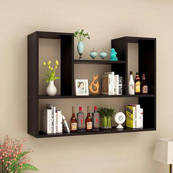Modern Floating Book Shelf Wall Mounted Manufactured Wood Bookcase Clearhalo 'Bookcases' 'furn' 'furn_bookcases' 'Furniture' 'Office Furniture' 1200x1200_cee502e1-f93b-492e-b1c9-1ec61dc20bcb