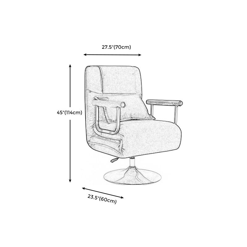 Convertible Chair 27.55" L x 23.62" W x 44.88" H Swivel Armchair for Living Room Clearhalo 'Accent Chairs' 'accent_chairs' 'Chairs & Seating' 'furn' 'furn_accent_chairs' 'Furniture' 'Living Room Furniture' 1200x1200_cee582de-075f-4f8b-9e83-8e3a6cd91947