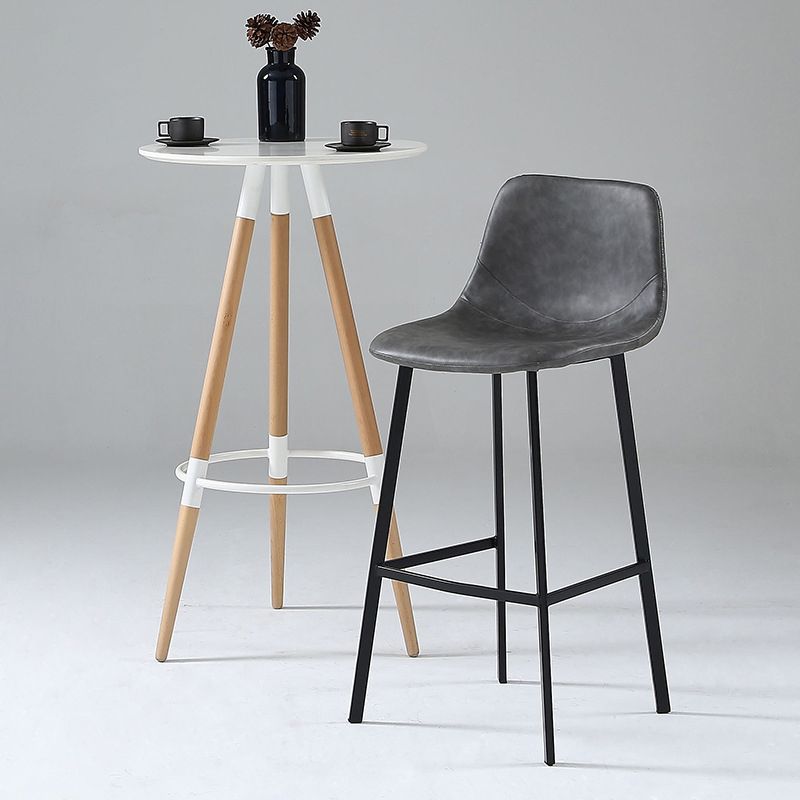 Nordic Style Leather Upholstered Barstool 4 Legs Bar Stool for Dining Room Clearhalo 'Bar Furniture' 'Bar Stools' 'bar_stools' 'furniture_bar_stools' 'Kitchen & Dining Furniture' 'kitchen&dining_furn' 'kitchen' 'kitchen_furn' Furniture' 1200x1200_cee58aaf-82d1-4dd1-9f0c-fa136c52925d