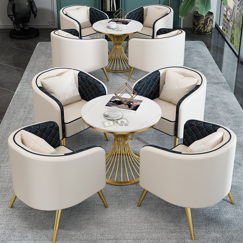 Set da pranzo in pietra sinterizzato in stile moderno round 1/2/3/4/5 pezzi set da pranzo per uso domestico