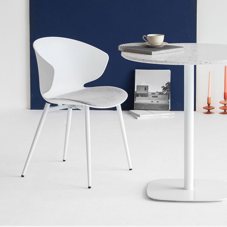 Contemporary Style Dining Chair Armless Wingback Side Chairs with Metal Legs Clearhalo ' kitchen&dining_furn' 'Dining Chairs' 'Dining Tables & Seating' 'dining_chair' 'furn' 'furn_dining_chair' 'Furniture' 'furniture_dining_chair' 'Kitchen & Dining Furniture' 'kitchen' 1200x1200_cee8f1e8-7425-4638-8575-348132b4c41b