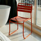 Glam Style Dining Chair Metal Ladder Back Side Chair for Patio