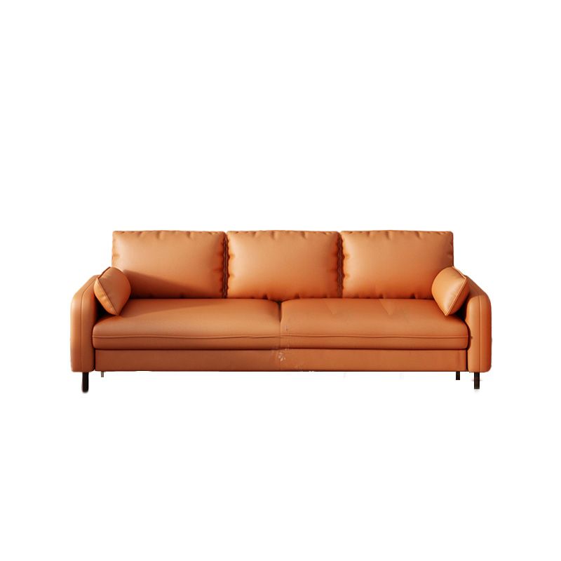 Setente de tela con cuatro patas Sofá contemporánea con almohadas de refuerzo