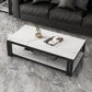 1 - Shelf Slate Coffee Cocktail Table 17.7" H Rectangular Single Coffee Table