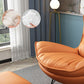 Modern Glider Chair Solid Color Faux Leather Rocking Chair with Cushions