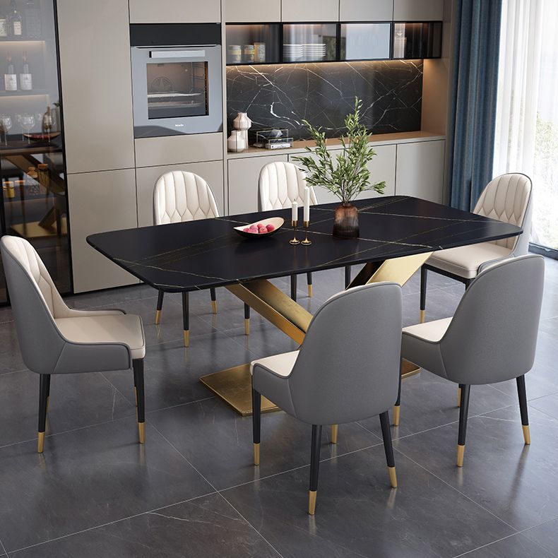 Minimalist Sintered Stone Top Standard Dining Table Rectangle Dining Table for Kitchen Clearhalo ' dining_table' 'Dining Tables & Seating' 'Dining Tables' 'furn' 'furn_dining_table' 'Furniture' 'furniture_dining_table' 'Kitchen & Dining Furniture' 'kitchen&dining_furn' 'kitchen' 'kitchen_dining_table' 1200x1200_ceeae1c6-f982-476c-813f-b2ef8ba791ac