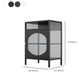 Industrial Curio Cabinet Metal Glass Doors Display Cabinet for Bedroom